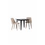 Matgrupp Tempe med Night matstolar, 80 × 80 cm