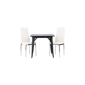 Matgrupp Tempe med Pastill matstolar, 80 × 80 cm