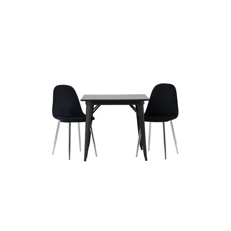 Matgrupp Tempe med Polar matstolar, 80 × 80 cm