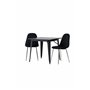 Matgrupp Tempe med Polar matstolar, 80 × 80 cm