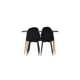 Matgrupp Danburi med Polar matstolar, 120 × 60 cm