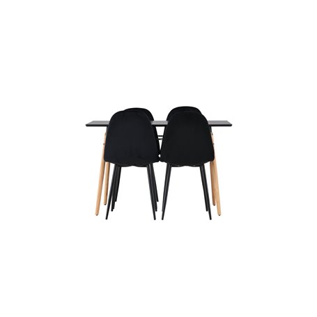 Matgrupp Danburi med Polar matstolar, 120 × 60 cm