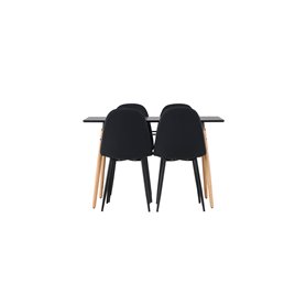 Matgrupp Danburi med Polar matstolar, 120 × 60 cm