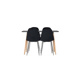 Matgrupp Danburi med Polar matstolar, 120 × 60 cm