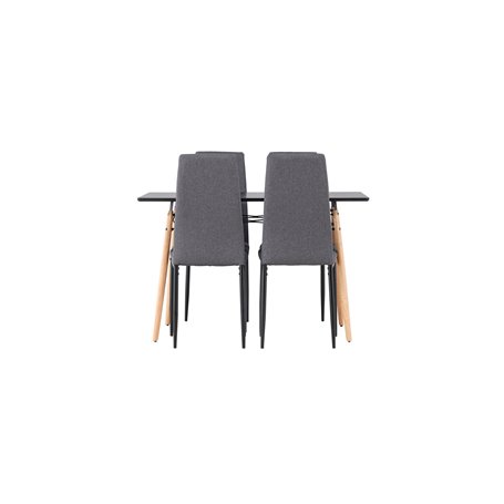 Matgrupp Danburi med Petra matstolar, 120 × 60 cm