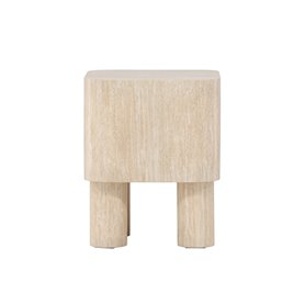 Sidobord Klirou, 40 × 40 cm, Beige