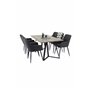 Matgrupp Marina med Comfort matstolar, 180 × 90 cm