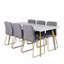 Matgrupp Polar med Mace matstolar, 180 × 90 cm
