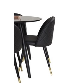 Matgrupp Plaza med Velvet matstolar