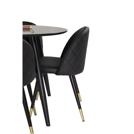 Matgrupp Plaza med Velvet matstolar