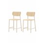 Barstol Polly, Beige/Vitlaserad