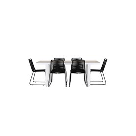 Matgrupp Merlo med Lindos matstolar, 200 × 90 cm