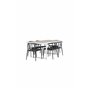 Matgrupp Merlo med Stina matstolar, 200 × 90 cm