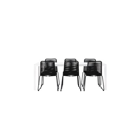 Matgrupp Break med Lindos matstolar, 205 × 90 cm