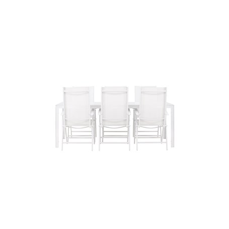 Matgrupp Break med Break matstolar, 205 × 90 cm