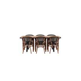 Matgrupp Garcia med Vila matstolar, 200 × 100 cm