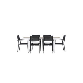 Matgrupp Merlo med Copacabana matstolar, 200 × 90 cm