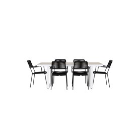 Matgrupp Merlo med Lindos matstolar, 200 × 90 cm