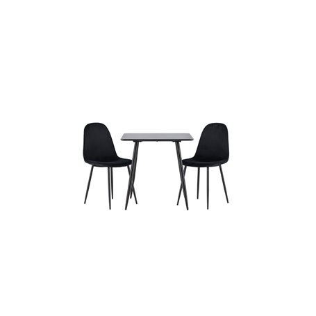 Matgrupp Polar med Polar matstolar, 75 × 75 cm