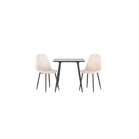 Matgrupp Polar med Polar matstolar, 75 × 75 cm