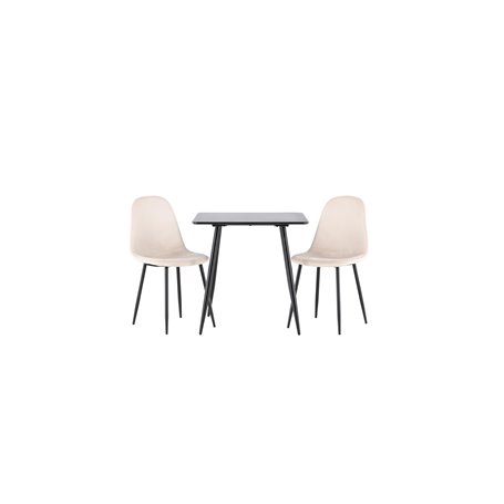 Matgrupp Polar med Polar matstolar, 75 × 75 cm