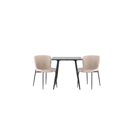 Matgrupp Polar med Modesto matstolar, 75 × 75 cm