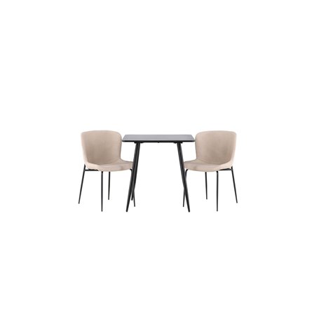 Matgrupp Polar med Modesto matstolar, 75 × 75 cm
