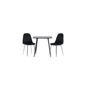 Matgrupp Polar med Polar matstolar, 75 × 75 cm