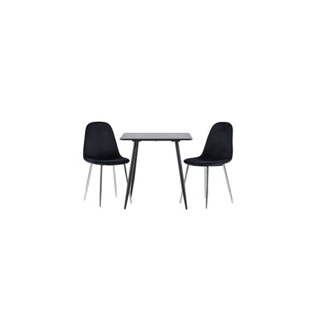 Matgrupp Polar med Polar matstolar, 75 × 75 cm