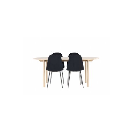 Matgrupp Andy med Polar matstolar, 180 × 90 cm