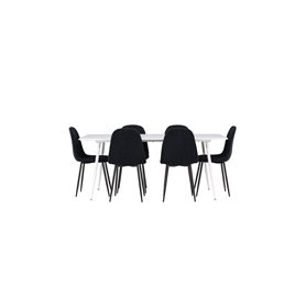 Matgrupp Silar med Polar matstolar, 180 × 90 cm