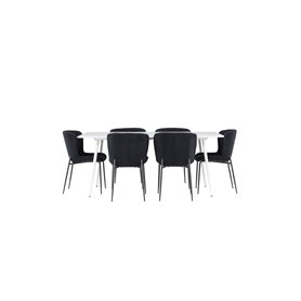 Matgrupp Silar med Modesto matstolar, 180 × 90 cm