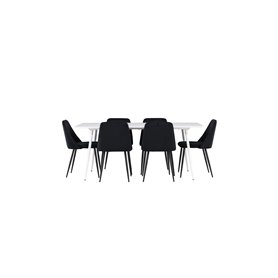 Matgrupp Silar med Night matstolar, 180 × 90 cm