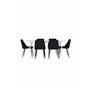 Matgrupp Silar med Night matstolar, 180 × 90 cm