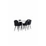 Matgrupp Silar med Night matstolar, 180 × 90 cm