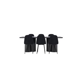 Matgrupp Olivia med Polar matstolar, 210 × 100 cm