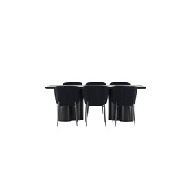 Matgrupp Olivia med Modesto matstolar, 210 × 100 cm