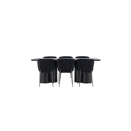 Matgrupp Olivia med Modesto matstolar, 210 × 100 cm