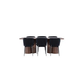 Matgrupp Olivia med Modesto matstolar, 210 × 100 cm