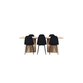 Matgrupp Olivia med Polar matstolar, 210 × 100 cm
