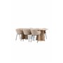Matgrupp Bootcut med Evelina matstolar, 230 × 115 cm