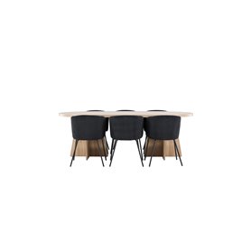 Matgrupp Bootcut med Berit matstolar, 230 × 115 cm
