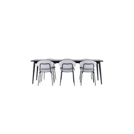 Matgrupp Ellis med Chico matstolar, 230 × 85 cm
