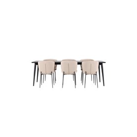 Matgrupp Ellis med Modesto matstolar, 230 × 85 cm