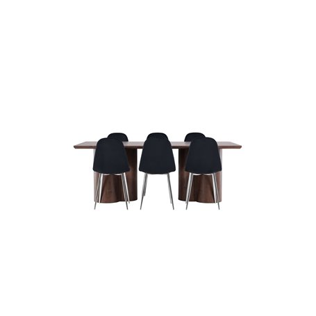 Matgrupp Olivia med Polar matstolar, 210 × 100 cm