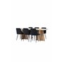 Matgrupp Bootcut med Night matstolar, 230 × 115 cm