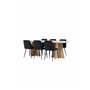 Matgrupp Bootcut med Night matstolar, 230 × 115 cm
