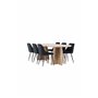 Matgrupp Bootcut med Night matstolar, 230 × 115 cm