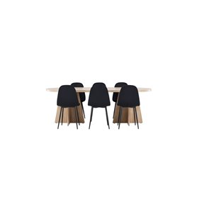 Matgrupp Bootcut med Polar matstolar, 230 × 115 cm