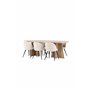 Matgrupp Bootcut med Velvet matstolar, 230 × 115 cm